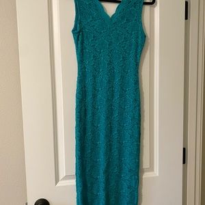 Green lace dress